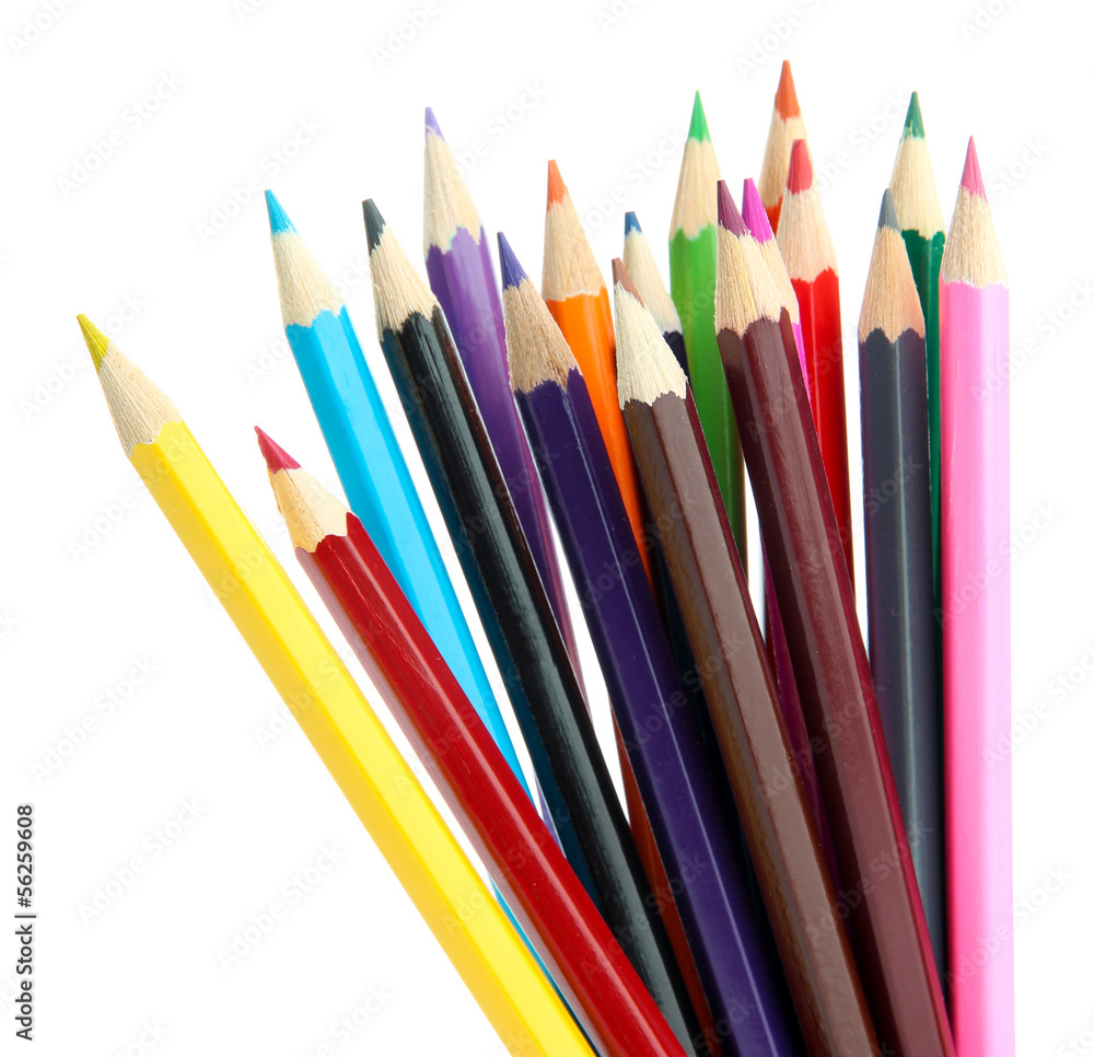 Fototapeta premium Colour pencils isolated on white