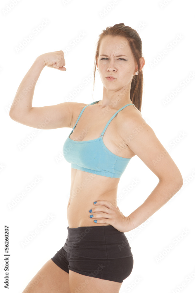flexing muscle with a funny expression flexing muscle with a funny expression