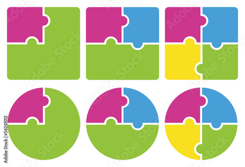 Puzzle. Vector illustration.