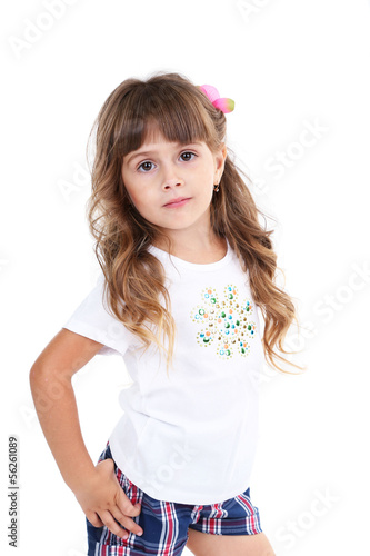 Little girl posing isolated...