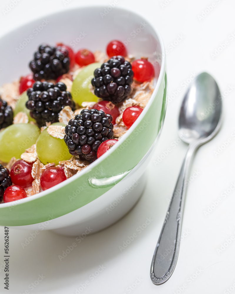 fruits and oatmeal fruits and oatmeal