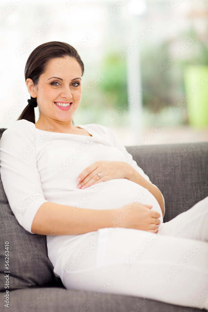 pregnant woman sitting on a sofa pregnant woman sitting on a sofa
