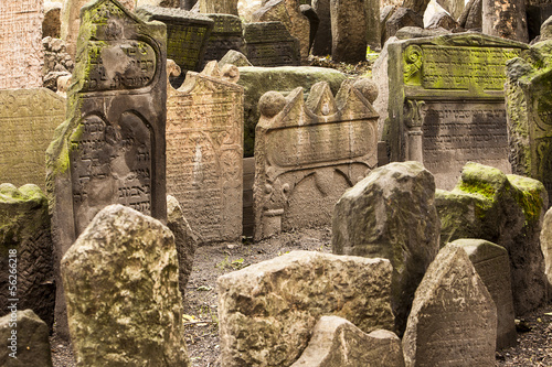 Historic Jewish Cemetery In Prague