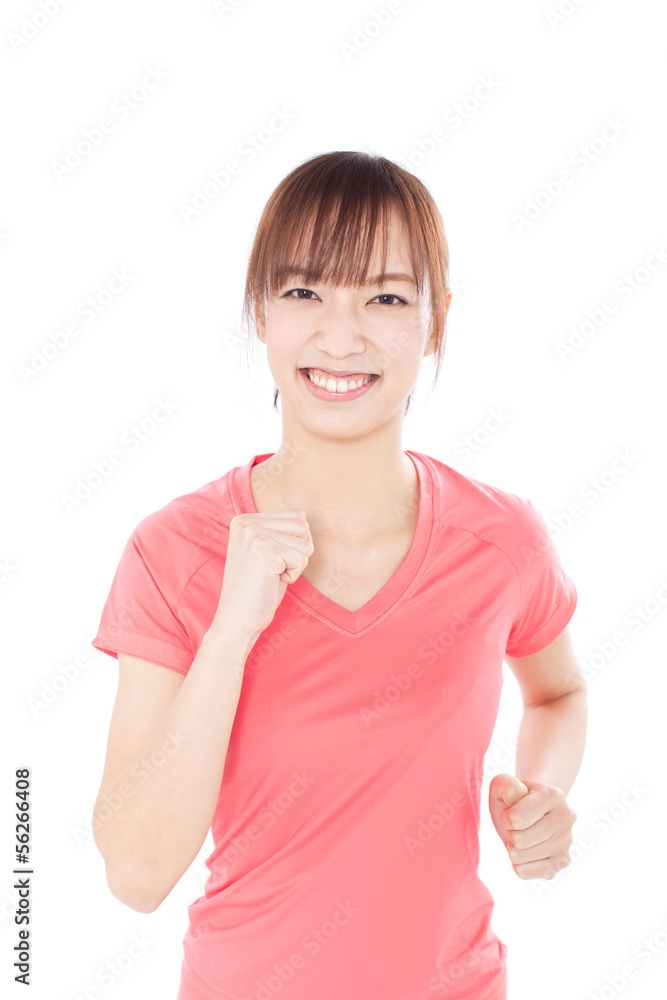 走る女性 走る女性