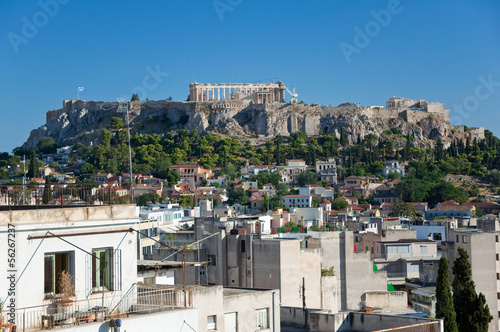 Panoramic view of the Acropolis of Athens. Greece. photo