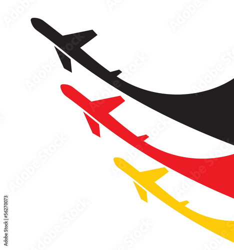 Airplanes background with Germany flag