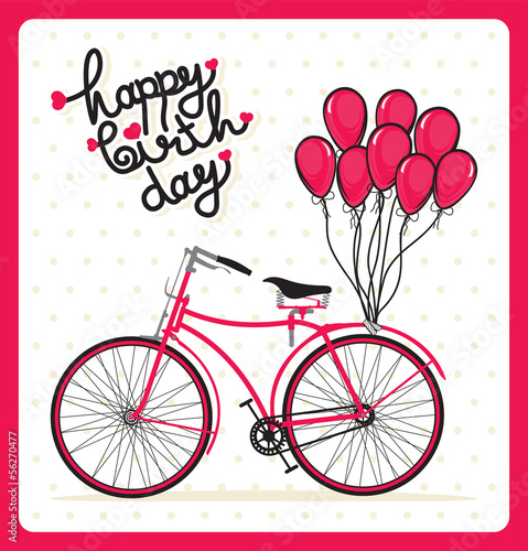 Retro bike template card
