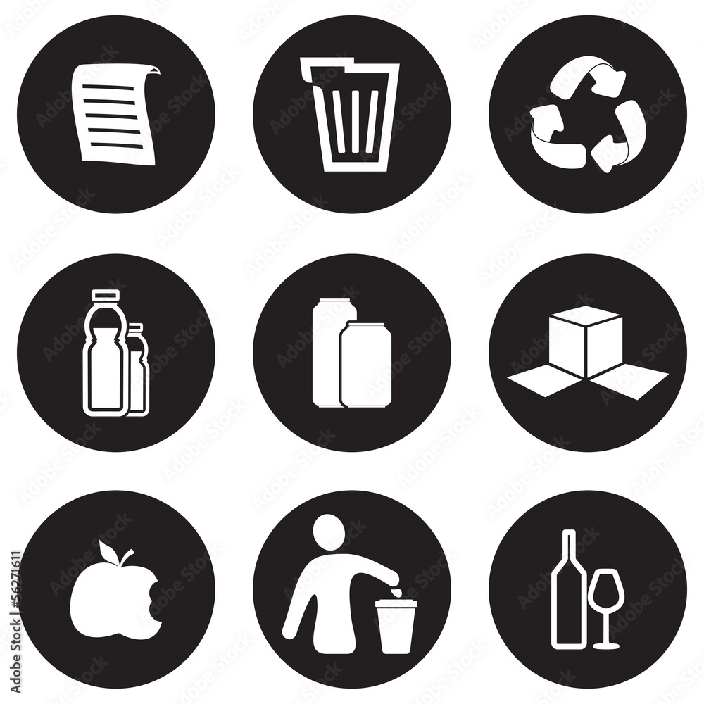 Recycling icon set Recycling icon set