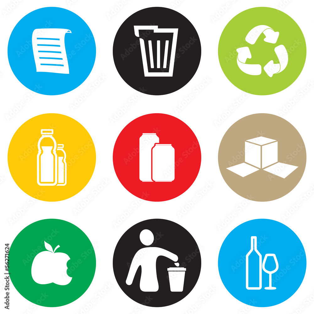 Recycling icon set Recycling icon set