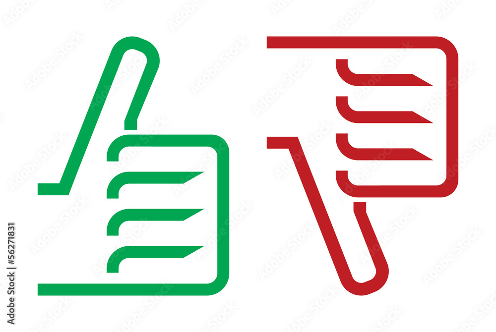 thumb up and down gesture icon thumb up and down gesture icon