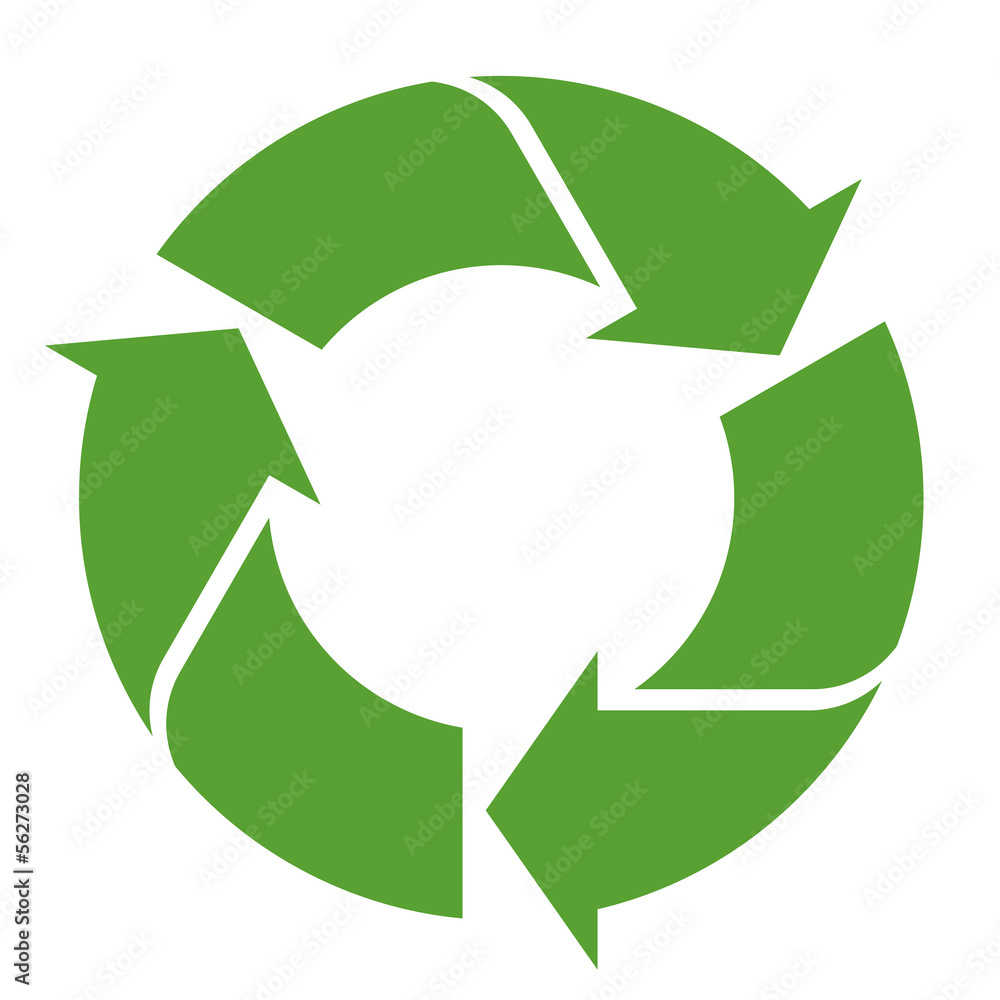 Obraz premium Recycling zeichen grün