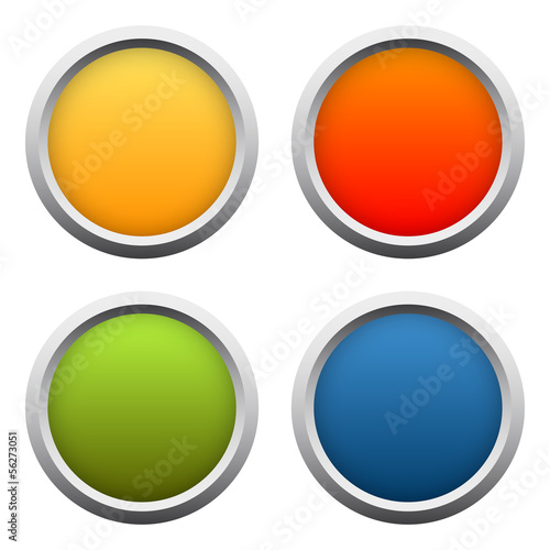 Button Sammlung 4-farbig