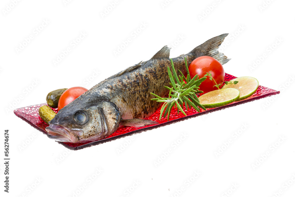 Roasted seabass