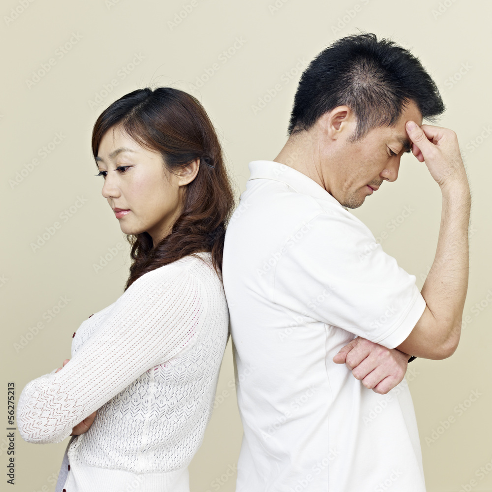 young asian couple having relationship difficulties young asian couple having relationship difficulties