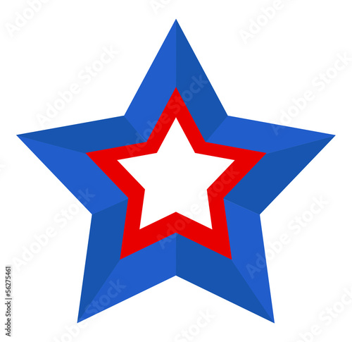 3d style star - US 4th of July - Independence Day Vector Design