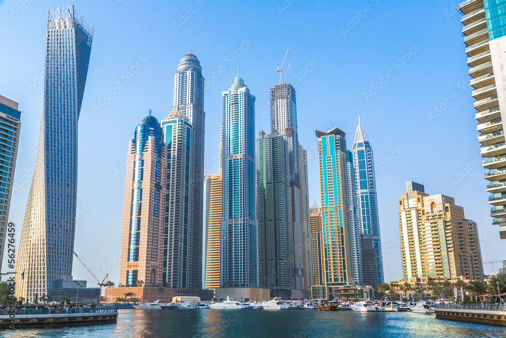 Fototapeta premium Dubai Marina cityscape, UAE