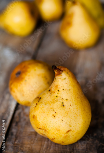 yellow autumn pears