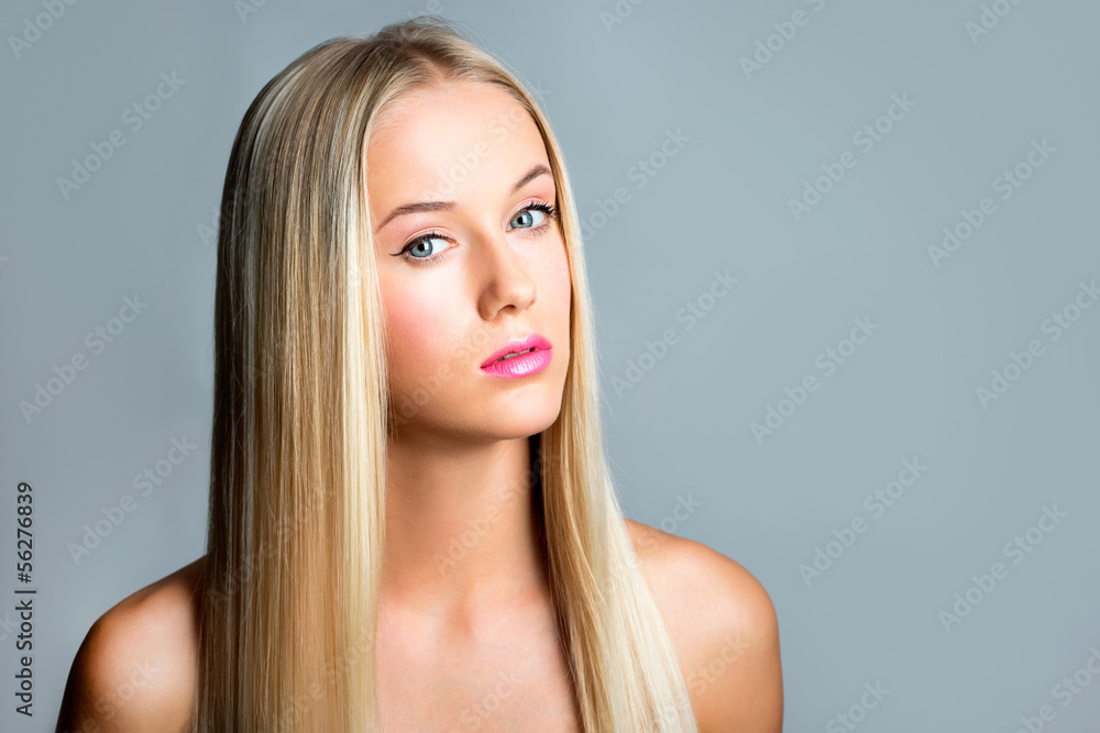 Beautiful girl with a long hair Beautiful girl with a long hair
