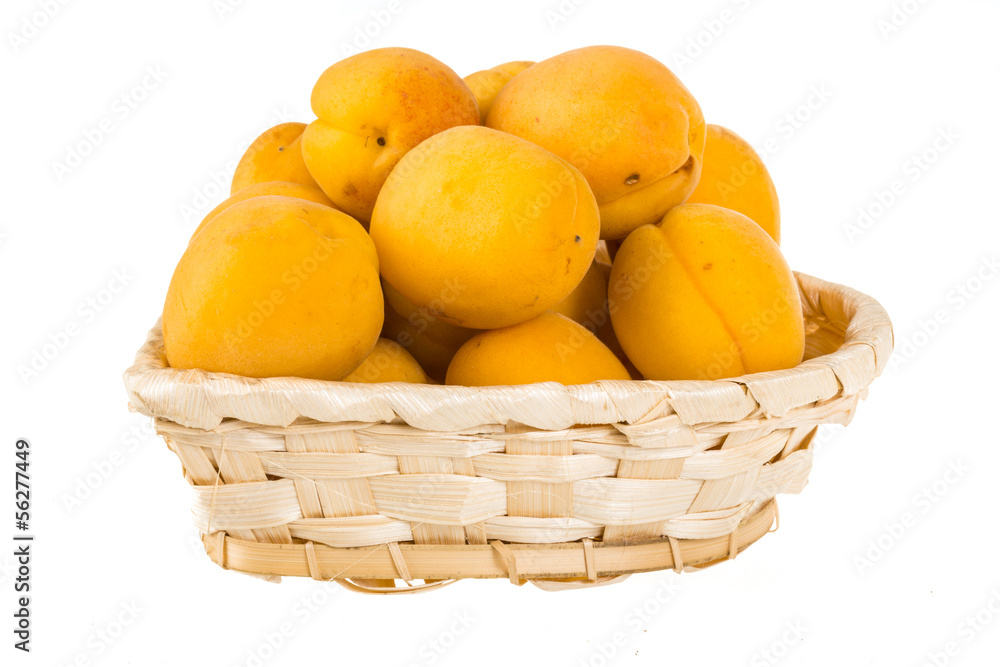 Yellow bright apricots