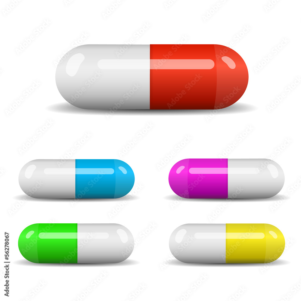 Colorful capsules set Colorful capsules set