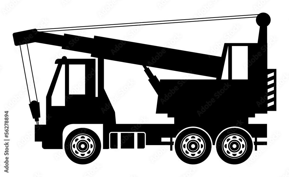 Crane truck, vector illustration Crane truck, vector illustration