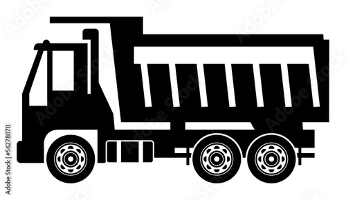 Dump truck, vector illustration