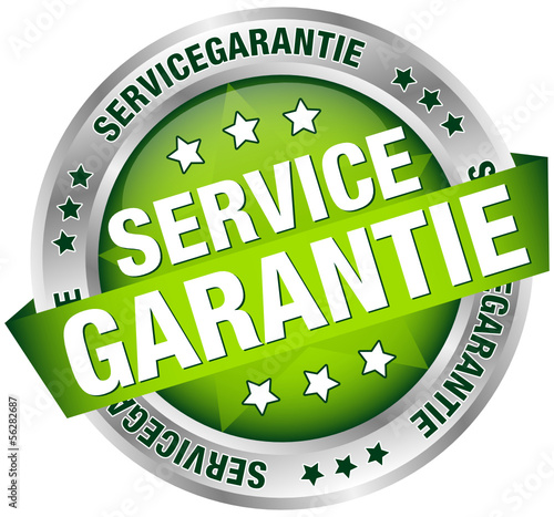 Button Banner "Servicegarantie" grün/silber