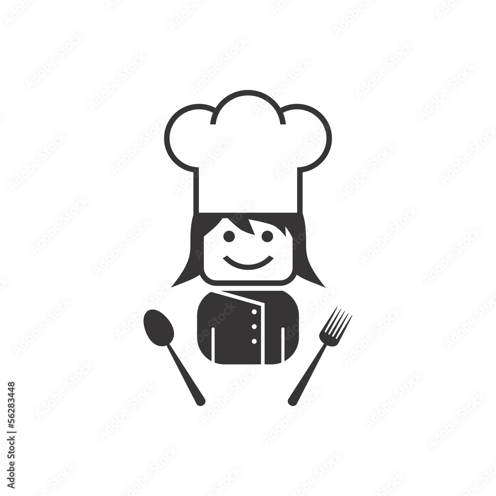 cute girl chef