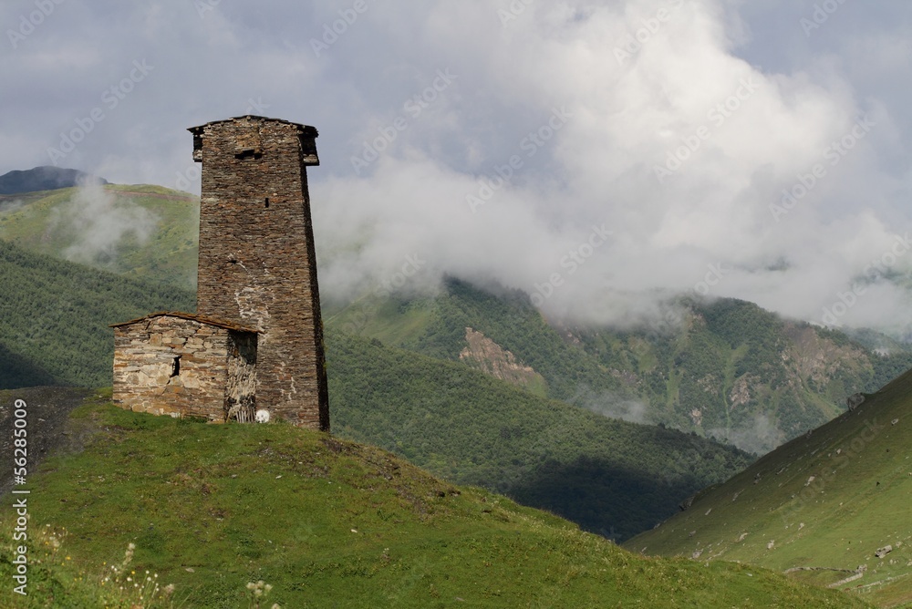 Towers in Ushguli, Upper Svaneti, Georgia Towers in Ushguli, Upper Svaneti, Georgia