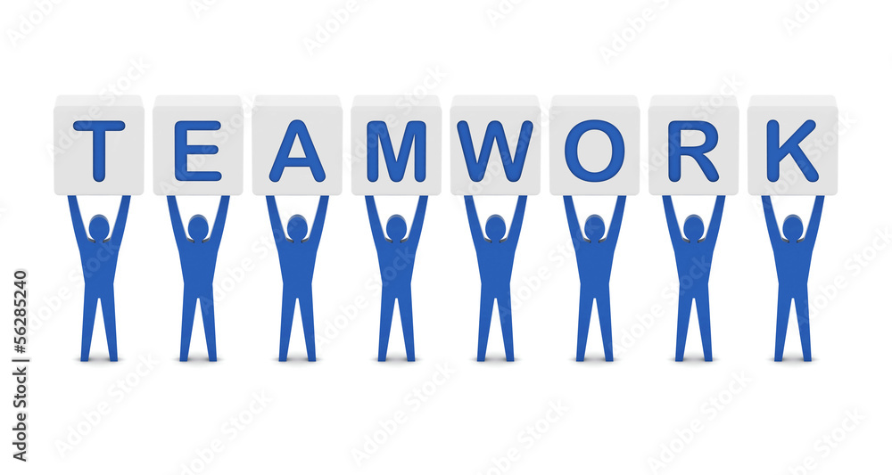 Men holding the word teamwork. Concept 3D illustration. Men holding the word teamwork. Concept 3D illustration.