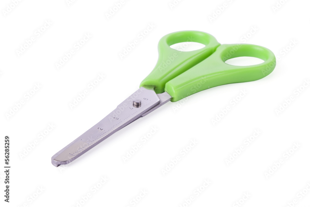 Childs scissor isolated on white background. Childs scissor isolated on white background.