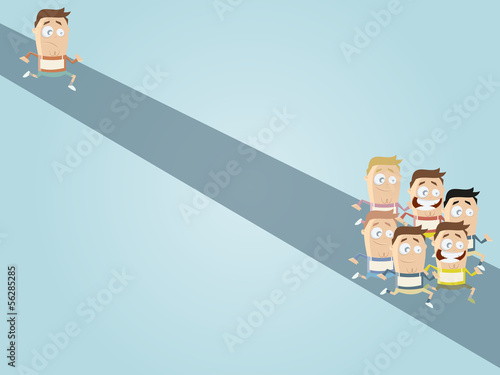 laufen marathon cartoon