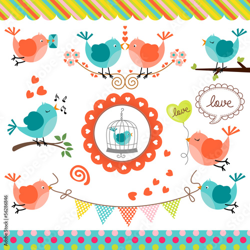 Love Birds Digital Collage