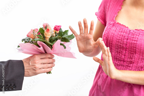 Fotografie Angry wife refusing apology