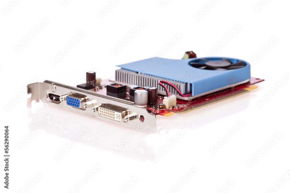 PCI video card with HDMI, VGA and DVI connectors PCI video card with HDMI, VGA and DVI connectors