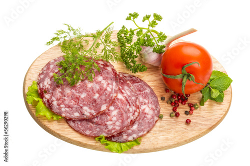 Fresh ripe salami