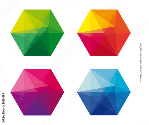 Polygon transparent knallig