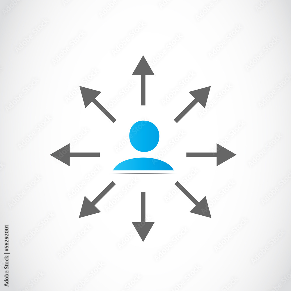 choosing direction travel arrow choosing direction travel arrow