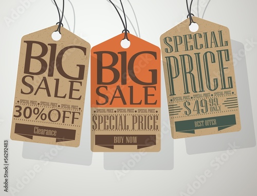 Vintage Style Sale Tags