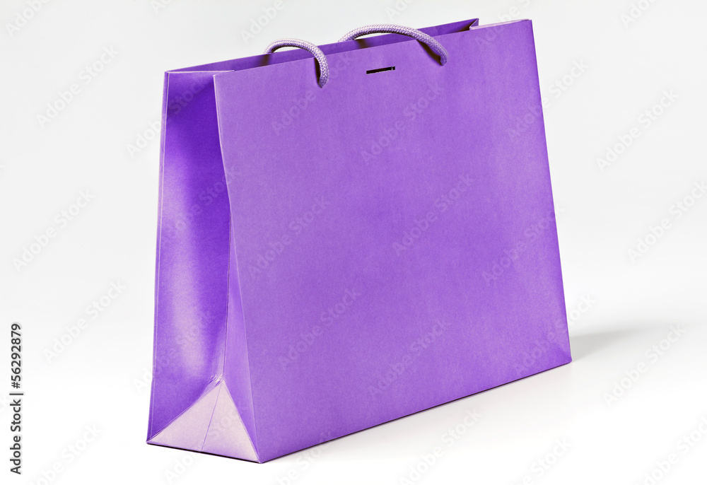 Violet shopping bag. Violet shopping bag.