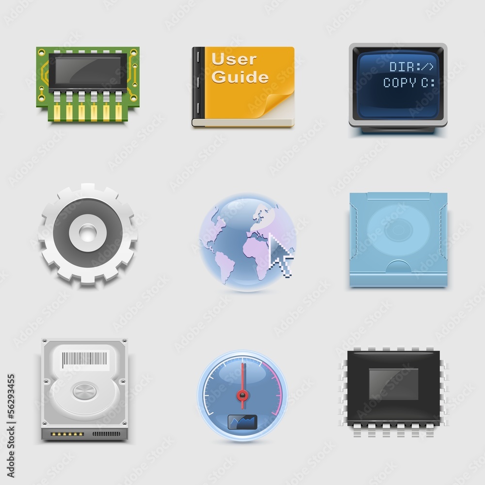 electronics and networking vector icon set electronics and networking vector icon set