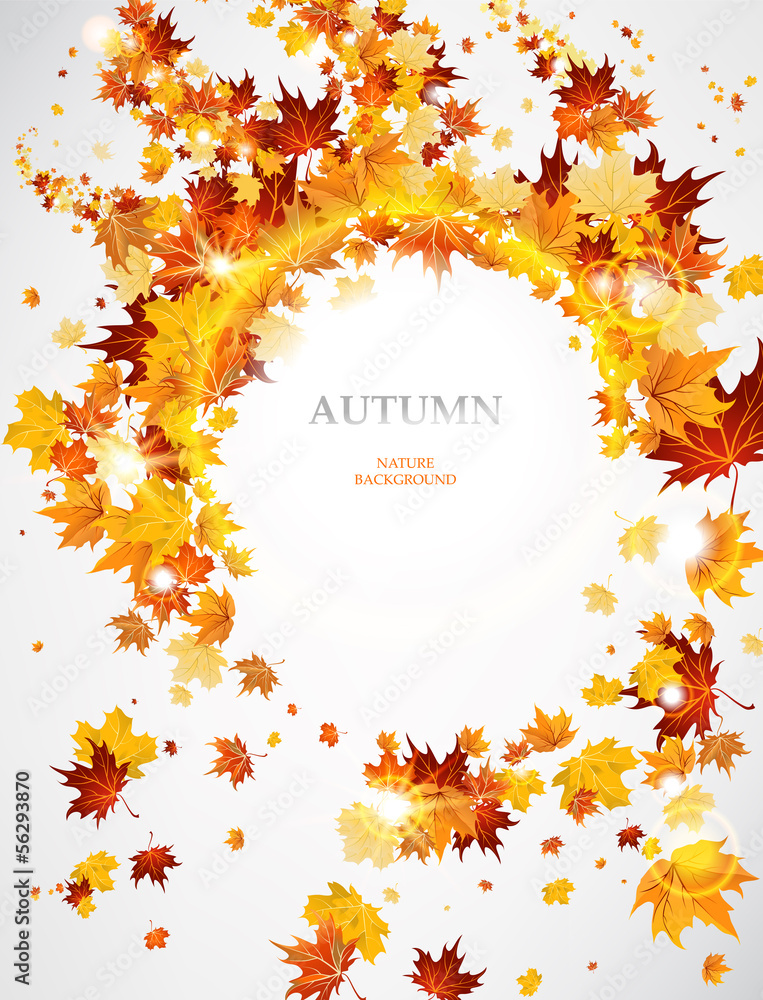 Abstract autumnal background with leaves Abstract autumnal background with leaves