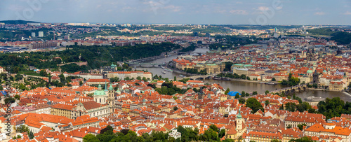 Panorama of Prague from Petrin Lookout Tower