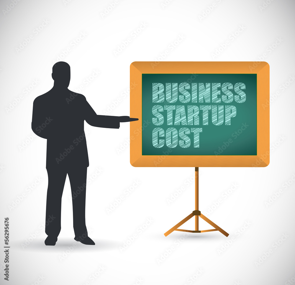 business start up cost presentation concept business start up cost presentation concept