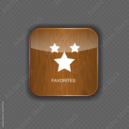 Favourites wood application icons vector illustration