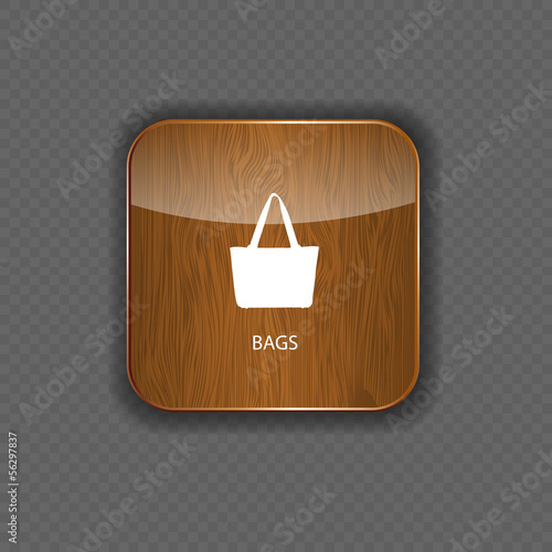 Bags wood application icons