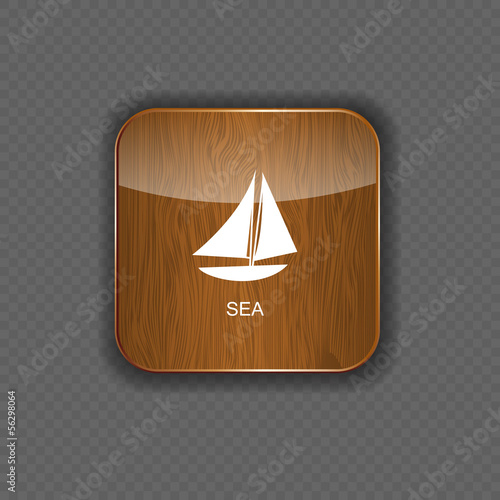 Sea wood application icons vector illustration