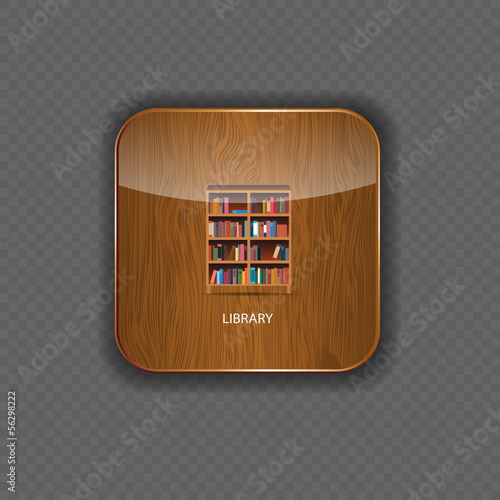 Library wood application icons vector illustration