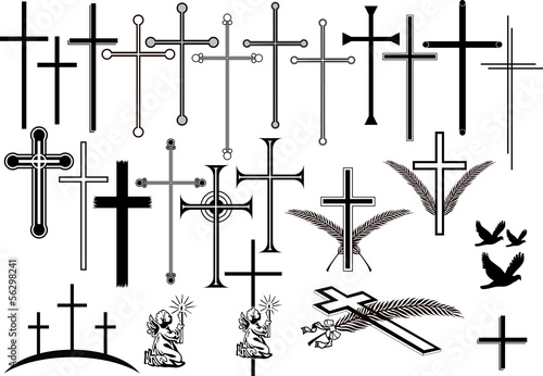 crosses and orbituary symbols