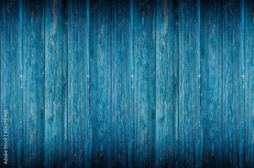 Naklejka premium Błękitny drewniany tekstury tło
